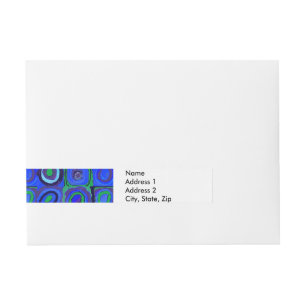 Kandinsky Farbstudio Blue Quadrate Square Circle Etikettband