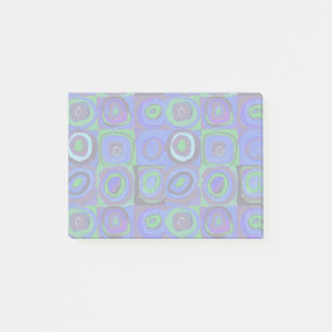 Kandinsky Farbstudio Blue Quadrate Square Circle Post-it Block