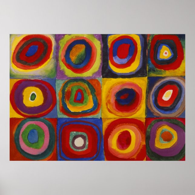 Kandinsky Färg Study of Shapes & Circles Poster (Framsidan)