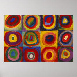 Kandinsky Färgstudie av former & cirklar Poster