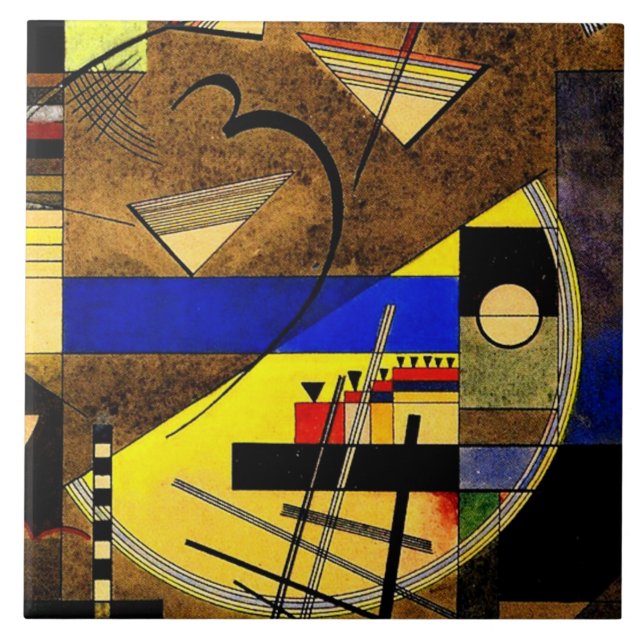 Kandinsky - Festes III, abstrakt art Kakelplatta (Framsidan)
