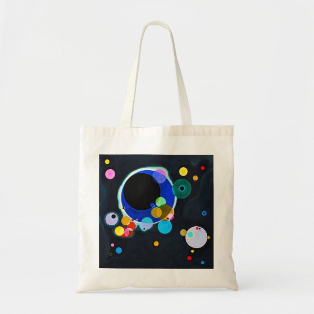 Kandinsky Flera Circles Tote Bag Tygkasse (Framsidan)
