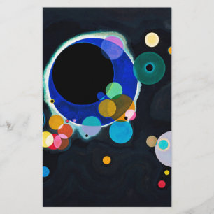 Kandinsky Flera Cirklar Konstverk Brevpapper