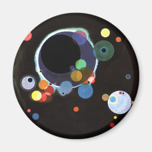 Kandinsky - Flera cirklar Magnet