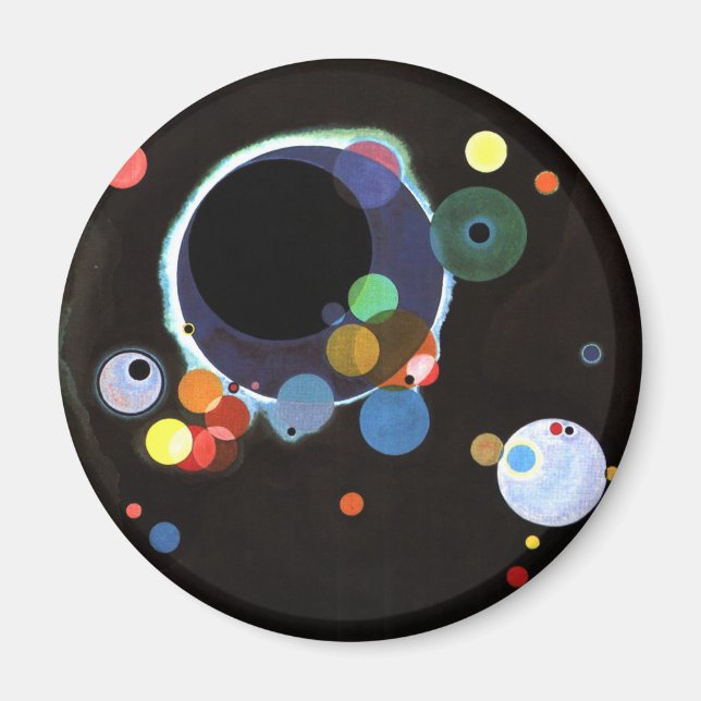 Kandinsky - Flera cirklar Magnet (Framsidan)