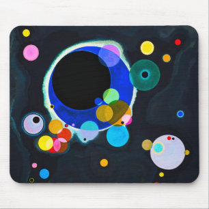 Kandinsky flera cirklar musen vadderar musmatta