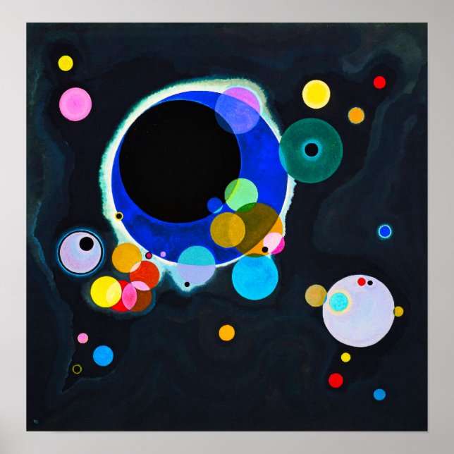 Kandinsky Flera cirklar Poster (Framsidan)