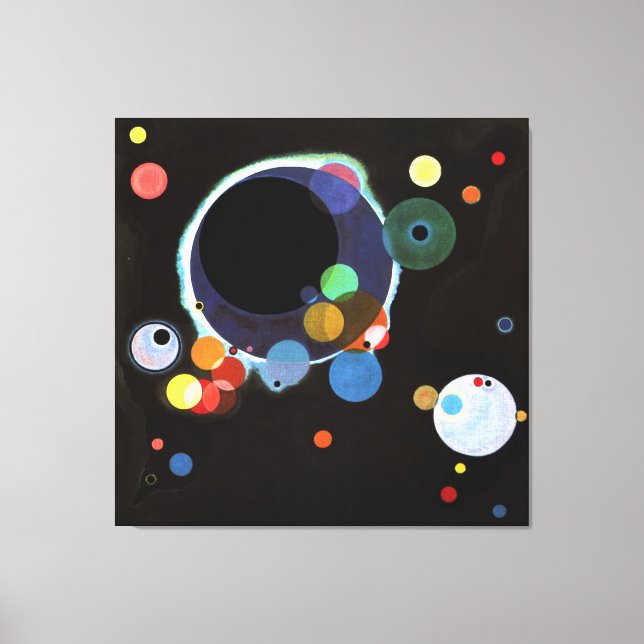 Kandinsky - flera kretsar canvastryck (Framsida)