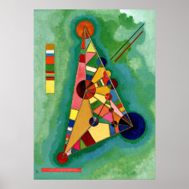 Kandinsky - flerfärgad triangel poster