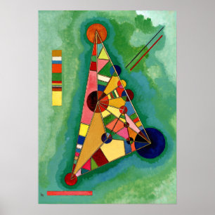 Kandinsky - flerfärgad triangel poster