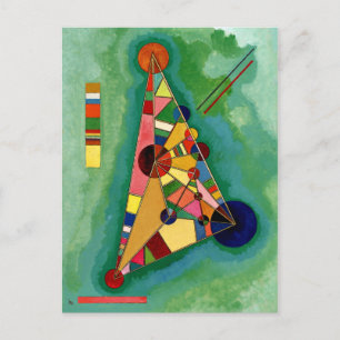 Kandinsky - flerfärgad triangel vykort