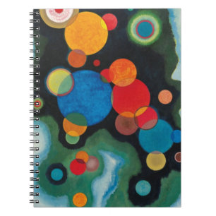 Kandinsky fördjupade impuls abstrakt olja på duk anteckningsbok med spiral