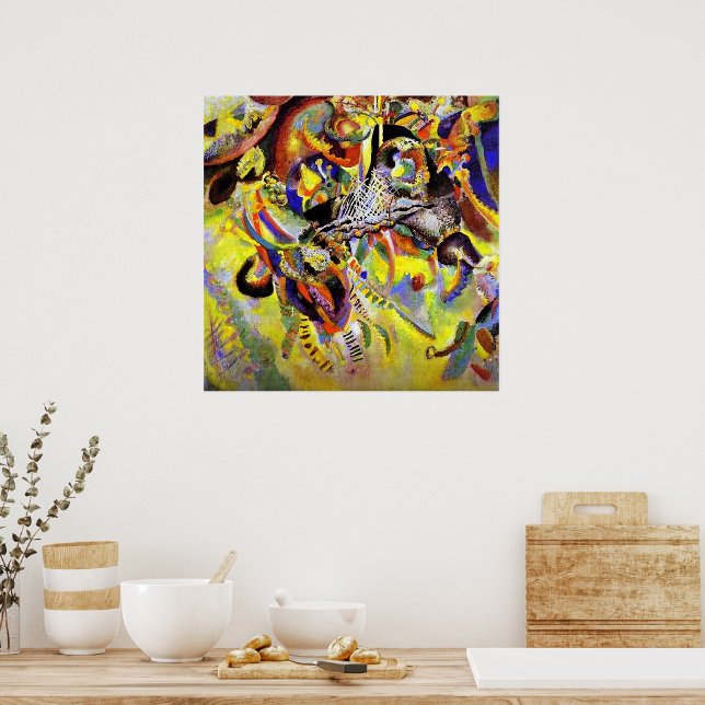 Kandinsky - Fugue, abstract painting, Poster (Kök)