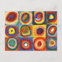 Kandinsky - fyrkanter med koncentriska cirklar