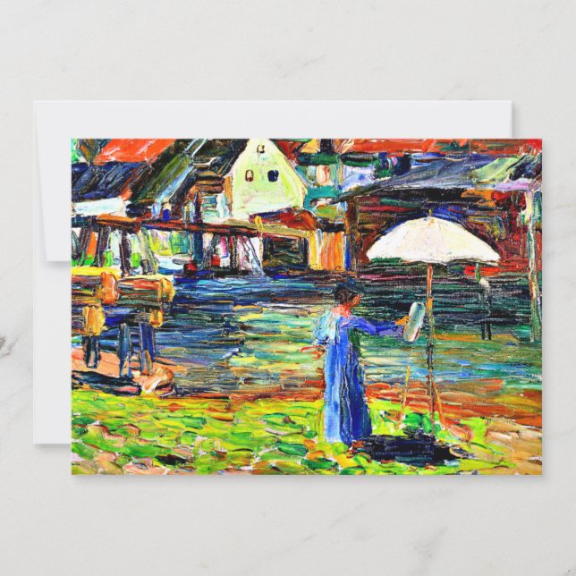 Kandinsky - Gabriele Munter Painting i Kallmunz Kort (Framsida)