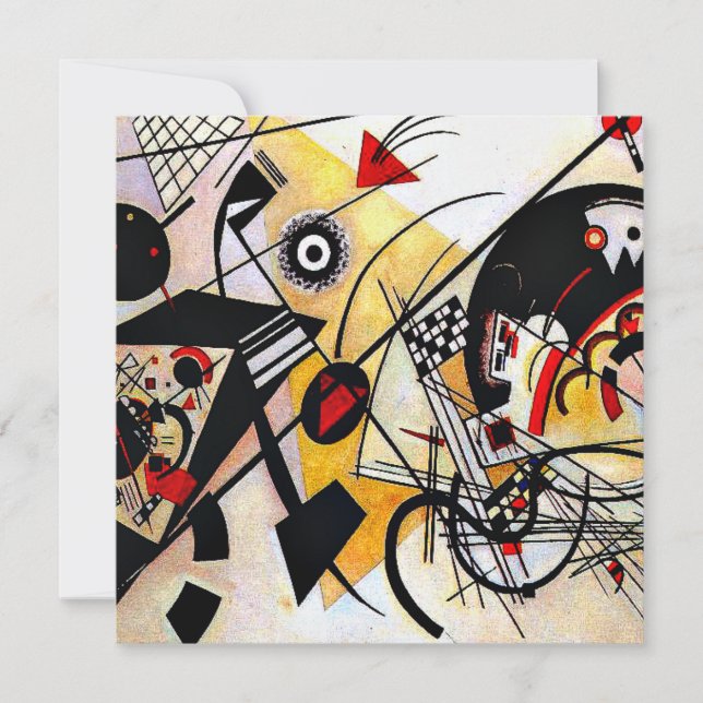 Kandinsky - Genomgående linje, färgstark Kort (Framsida)