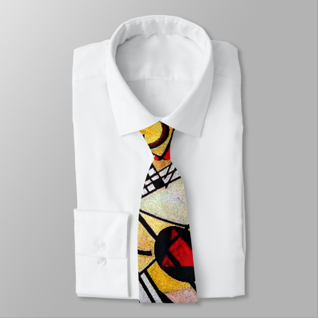 Kandinsky - Genomgående linje, färgstark Slips (Bunden)