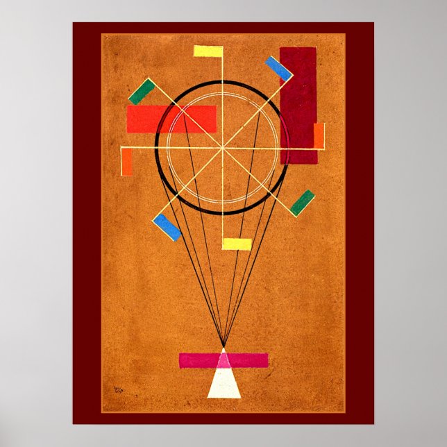 Kandinsky - Glad, abstrakt målning, Poster (Framsidan)