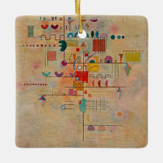 Kandinsky - Gracval Ascent, berömd-målning Julgransprydnad Keramik (Framsida)