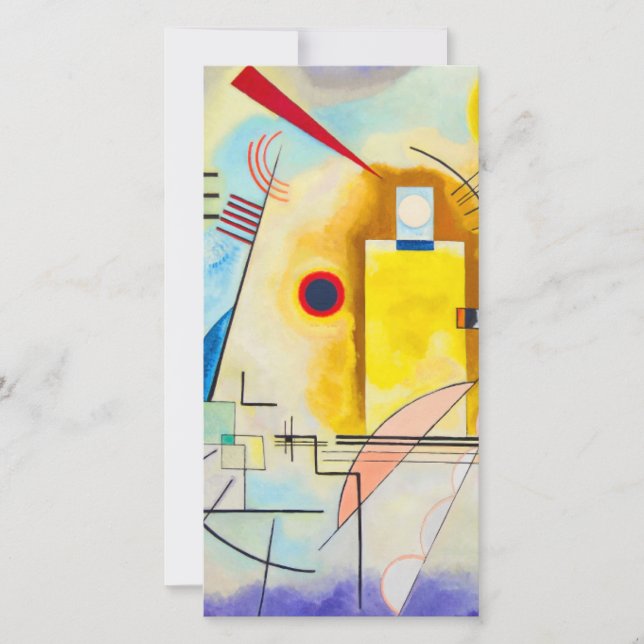Kandinsky Gul-Röd-Blå Julkort (Framsida)