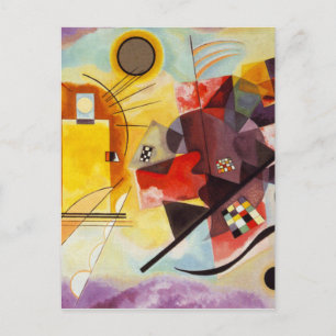 Kandinsky Gul Röd Blå Vykort