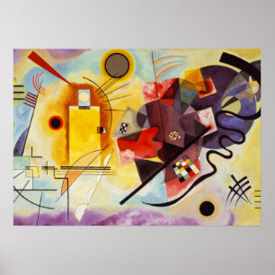Kandinsky Gult Red Blue Abstrakt Canvas Painting Poster