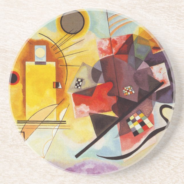 Kandinsky Gult Red Blue Abstrakt Painting Underlägg (Framsidan)