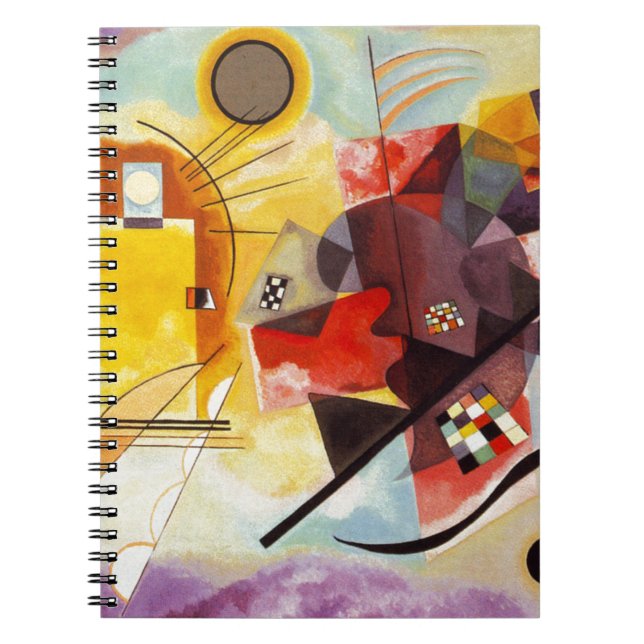 Kandinsky Gult Red Blue Anteckningsbok Med Spiral (Framsidan)