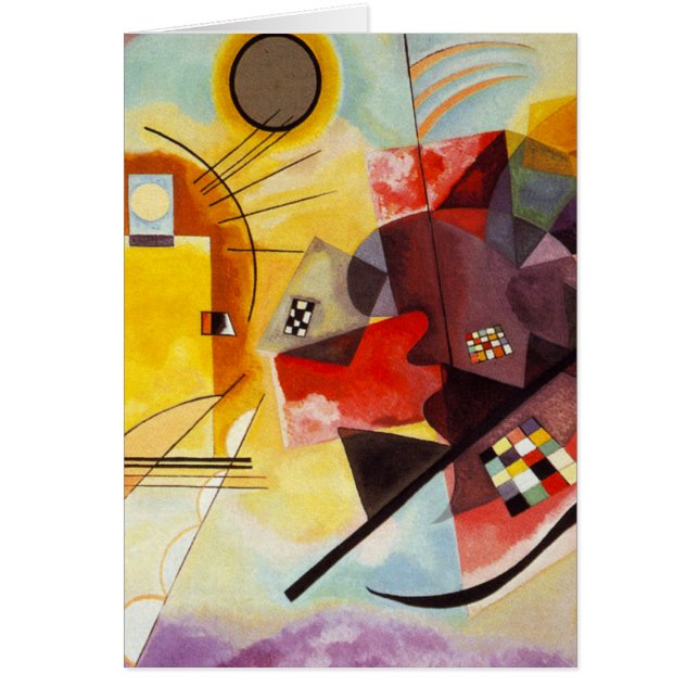 Kandinsky Gult Red Blue Hälsningskort (Framsidan)