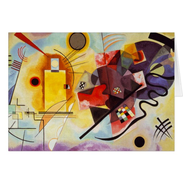 Kandinsky Gult Red Blue Hälsningskort (Framsidan Horizontal)