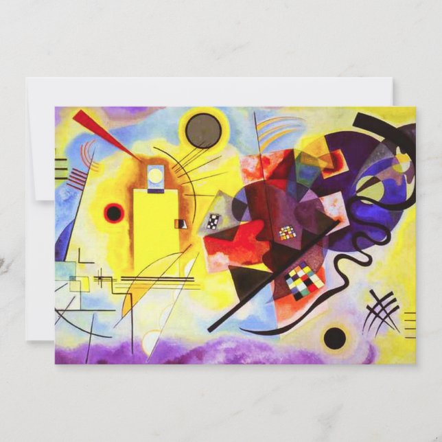 Kandinsky Gult Red Blue Inbjudningar (Framsida)