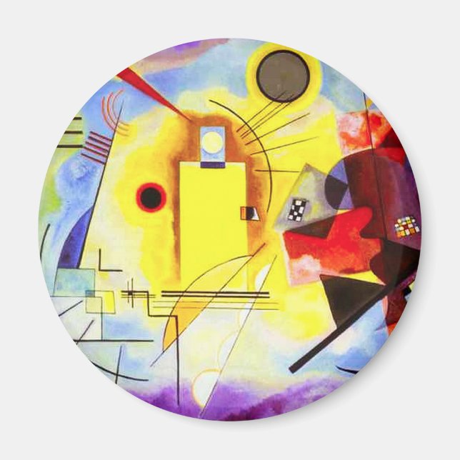 Kandinsky Gult Red Blue Magnet (Framsidan)