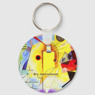 Kandinsky Gult Red Blue Nyckelring