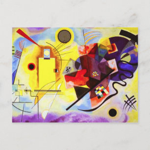 Kandinsky Gult Red Blue-vykort Vykort
