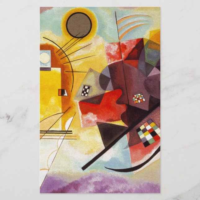 Kandinsky Gult Rött Blått Brevpapper (Framsida)