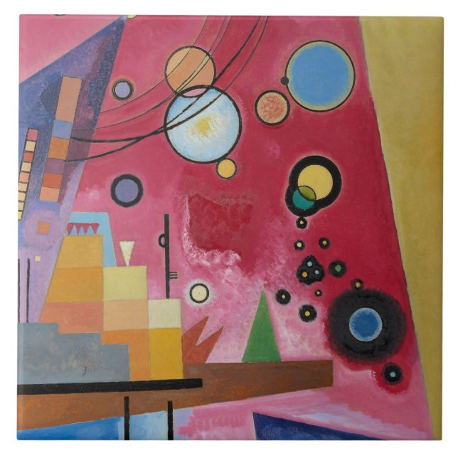 Kandinsky - Heavy Red Kakelplatta (Framsidan)