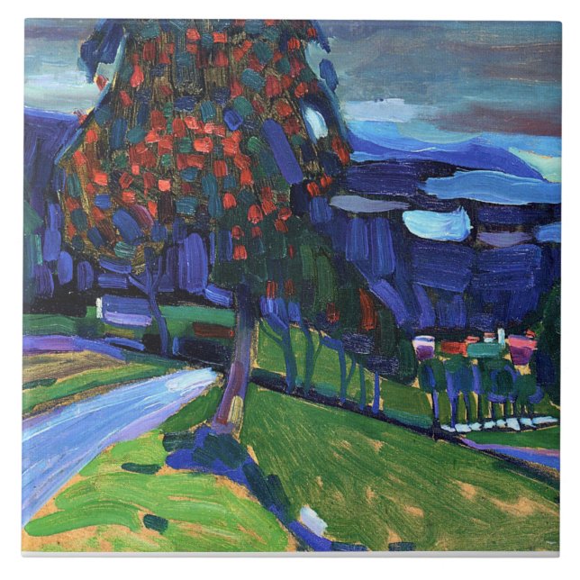 Kandinsky - Hösten i Murnau Kakelplatta (Framsidan)