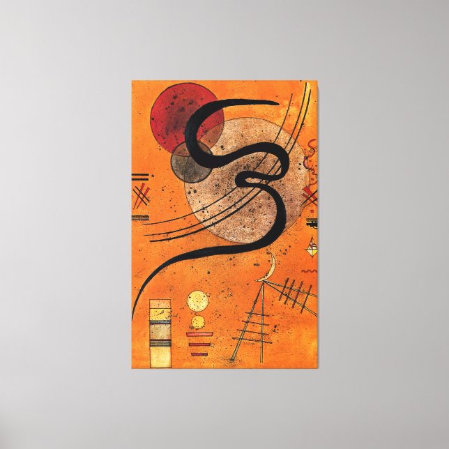 Kandinsky - Humörlinje, färgrik abstrakt konst Canvastryck (Framsida)