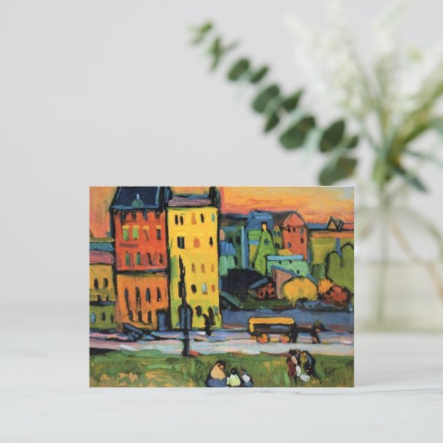 Kandinsky - Hus i München vykort (Stående Fram)