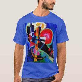 Kandinsky i Blue Abstrakt Painting Deep-Royalet T Shirt