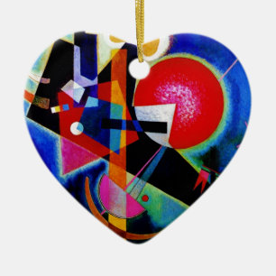 Kandinsky i Blue Abstrakt Painting Julgransprydnad Keramik