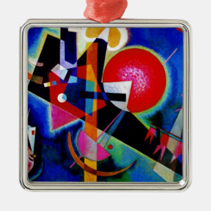 Kandinsky i Blue Abstrakt Painting Julgransprydnad Metall