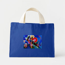 Kandinsky i Blue Abstrakt Painting Jumbo Tygkasse