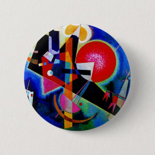 Kandinsky i Blue Abstrakt Painting Knapp