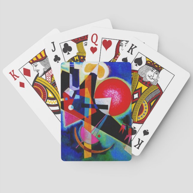 Kandinsky i Blue Abstrakt Painting Kortlek (Baksidan)