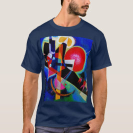 Kandinsky i Blue Abstrakt Painting Navy Blue T Shirt