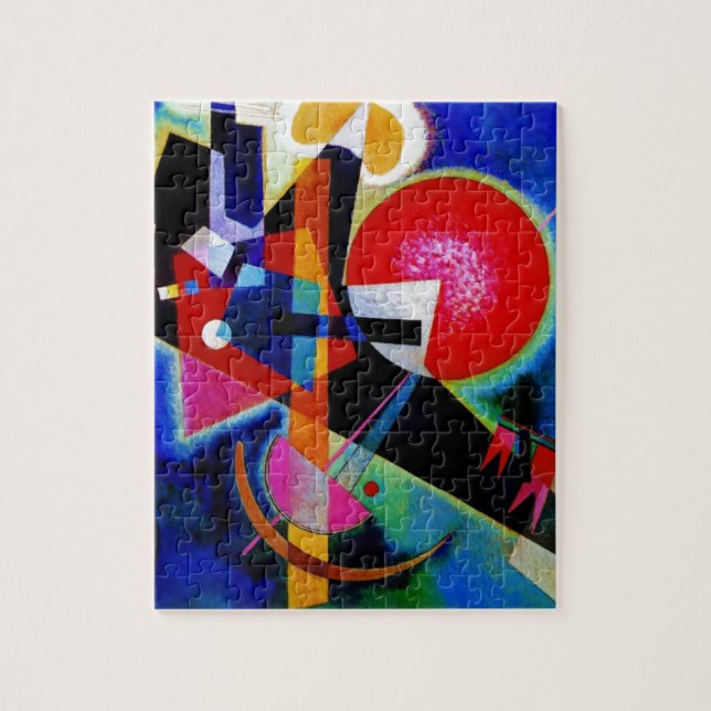 Kandinsky i Blue Abstrakt Painting Pussel (Vertikal)