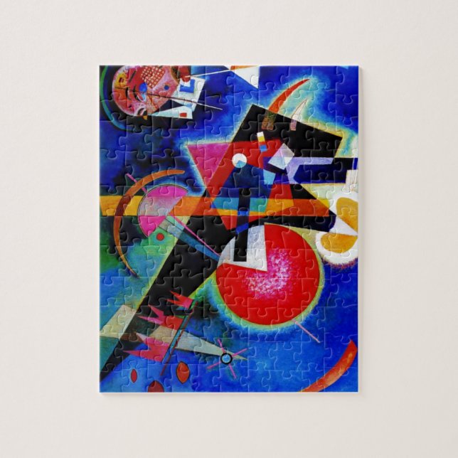 Kandinsky i Blue Abstrakt Painting Pussel (Vertikal)