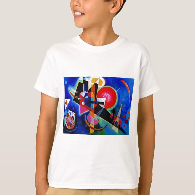 Kandinsky i Blue Abstrakt Painting Tröja (Framsida)