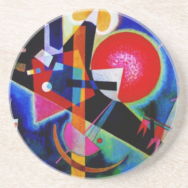 Kandinsky i Blue Abstrakt Painting Underlägg (Framsidan)